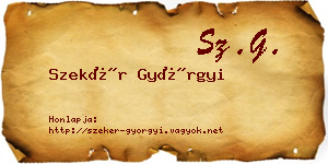 Szekér Györgyi névjegykártya