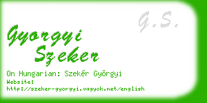 gyorgyi szeker business card